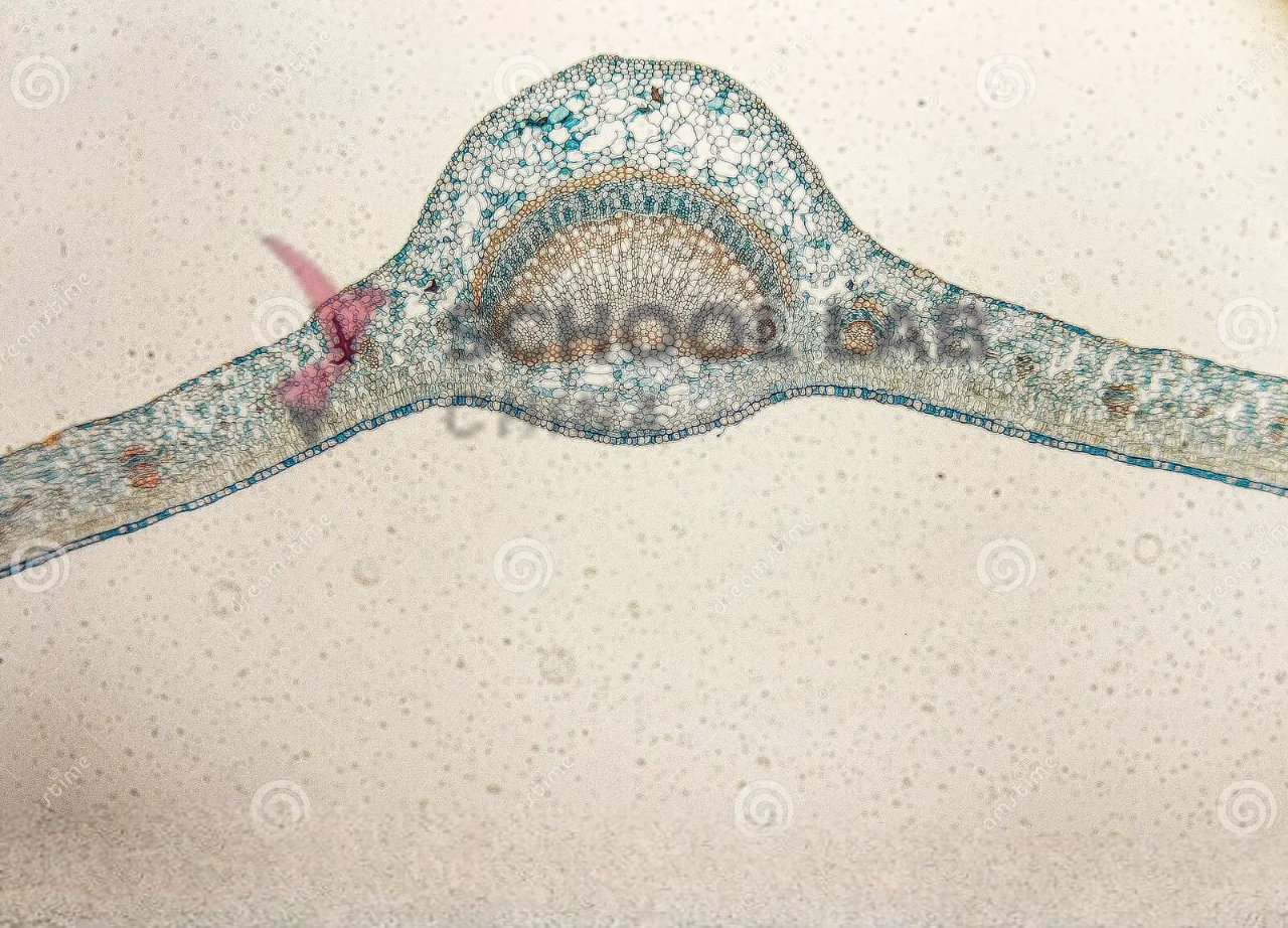 Prepared Microscope Slide - Privet (Ligustrum) Leaf T.S.